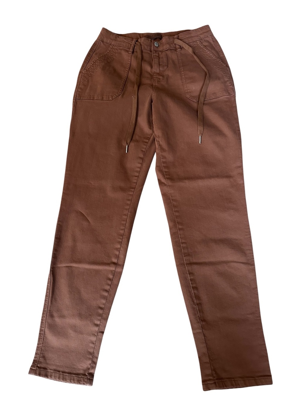 Judy Blue Brown Drawstring High-Rise Straight Pants Size 11/30